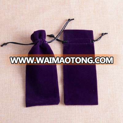 Customized high-grade velvet drawstring pouch/pen packaging velvet bag