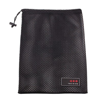 custom drawstring mesh pouch/Black small nylon mesh drawstring bag