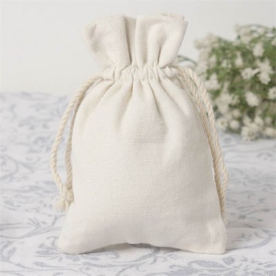 Custom printed canvas drawstring pouch fabric gift bags wholesale