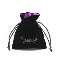 Free sample gift perfume bottle packaging bags custom logo printed drawstring satin lined cosmetic jewelry velvet pouch