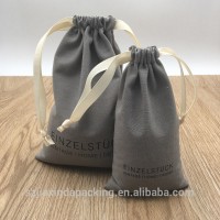 Soft Cotton Fabric Drawstring Closure Packaging Bag